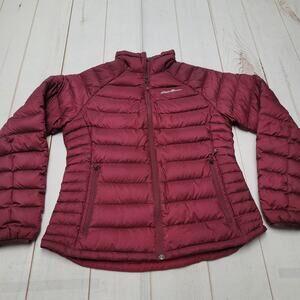 Eddie Bauer down filled puffer StormDown 800 jacket winter coat red gorpcore